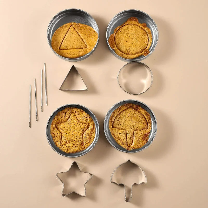 6 Sugar Cookie Cutter Mold Stainless Steel Korean Cookies Game Tools Qme