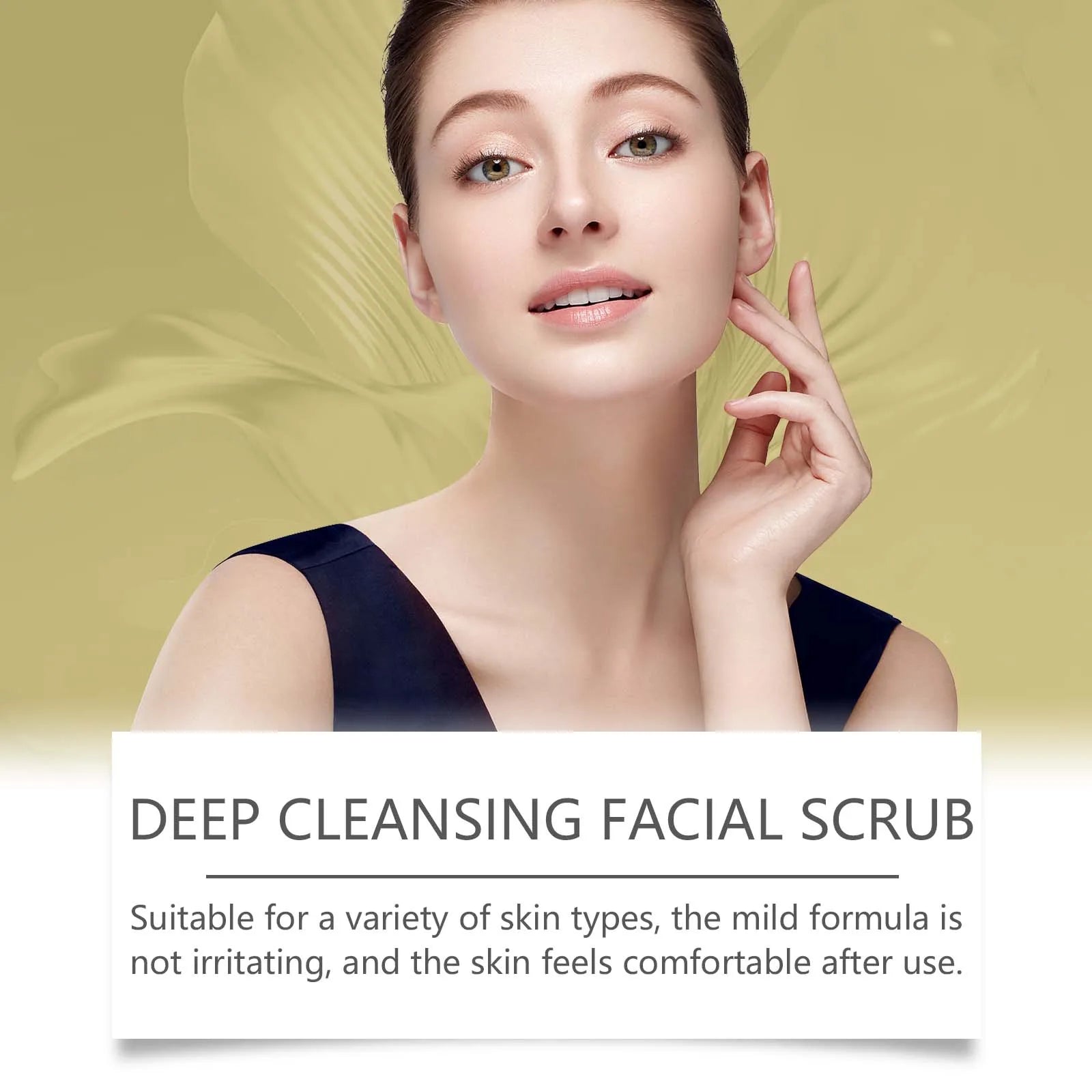 Deep Cleansing Facial Scrub Exfoliating Facial Cleansing & Pore Refining Removal Dead Skin Oil Control Smooth Hydrated Skin Qme