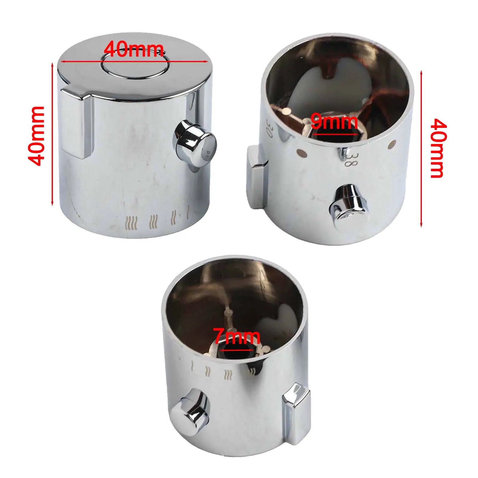 Shower Temperature Control Handle Knob Thermostatic Bath Mixer Chrome Qme