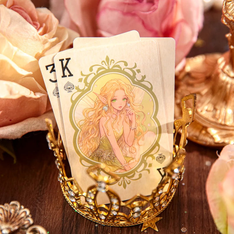 Elf Fairy Tale Retro Playing Cards, Dreamy Decorative Cards, Ideal for Card Collectors, Dual Use for Collection and Entertainmen Qme