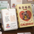 2026 Cute Puppy Lucky Calendar Healing Illustration Lines 365 Days Qme A4