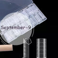 French Dual Forms 15 Sizes Clear Reusable Nail Extension Gel Tip Qme Default Title