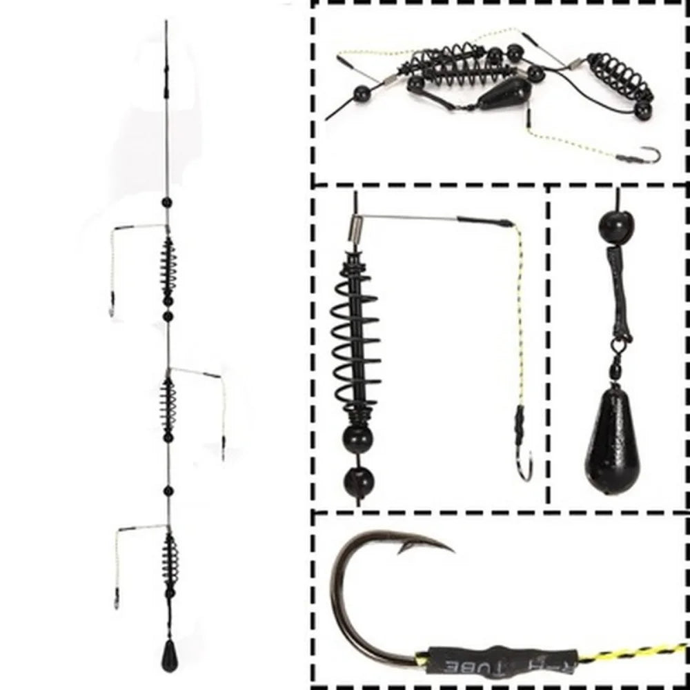 Fishing Hook Artificial Lure Bait Cage Set Fishing Feeder Baitholder Anzol Peche Catfish Jigs Carp Fishing Tackle Qme