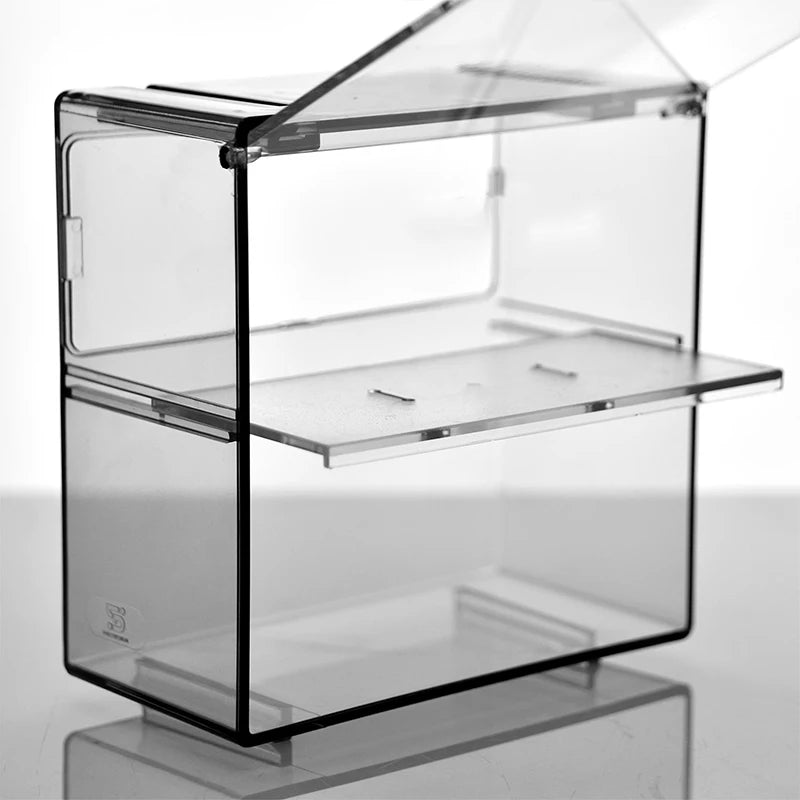 Double Layer Small Scale Car Model Display Box Transparent Dustproof Qme