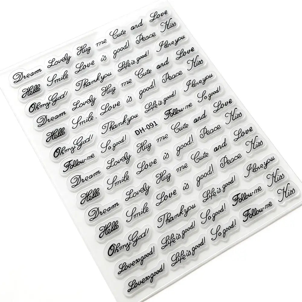 English Words Nail Art Stickers 3D Alphabet Decals DIY Metallic Gold Qme B