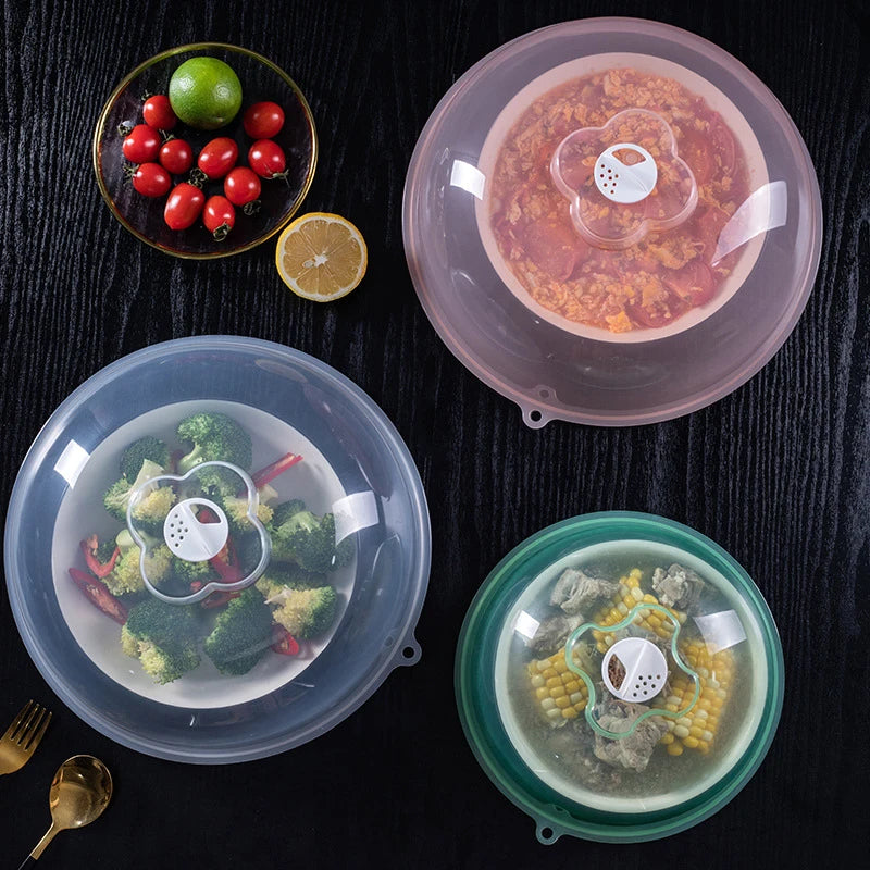 Microwave Heating Insulation Tray Thickened Transparent Splash Proof Qme