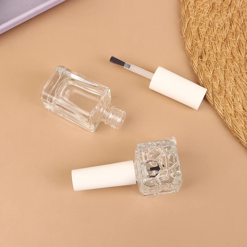 Transparent Empty Lid Brush Cosmetic Containers 10 Glass Nail Polish Qme