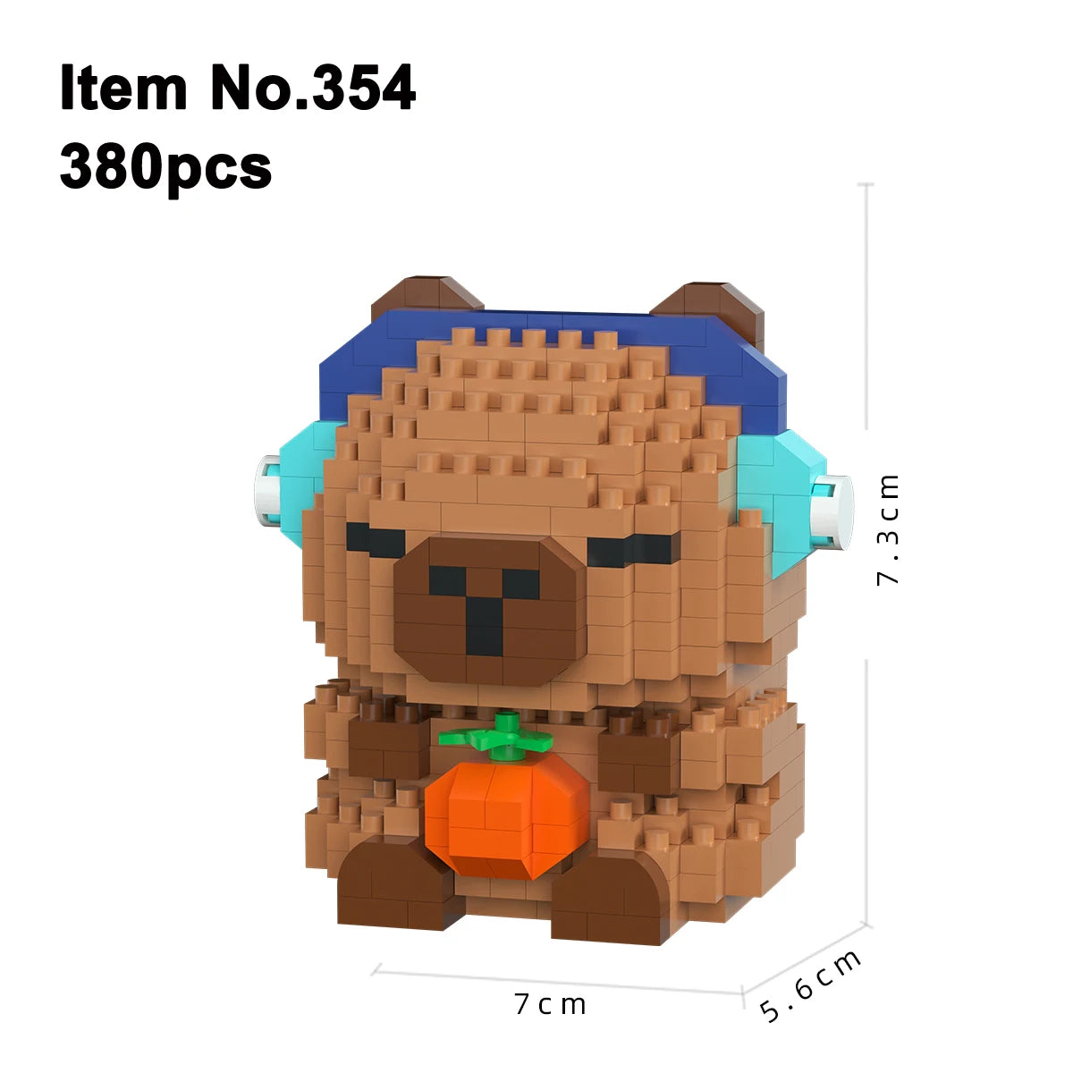 Cute Doll Kapi Capybara Bala Creative DIY Micro Building Blocks Capybara Ornaments Children's Educational Toys Man Gift Qme 354 Color Box