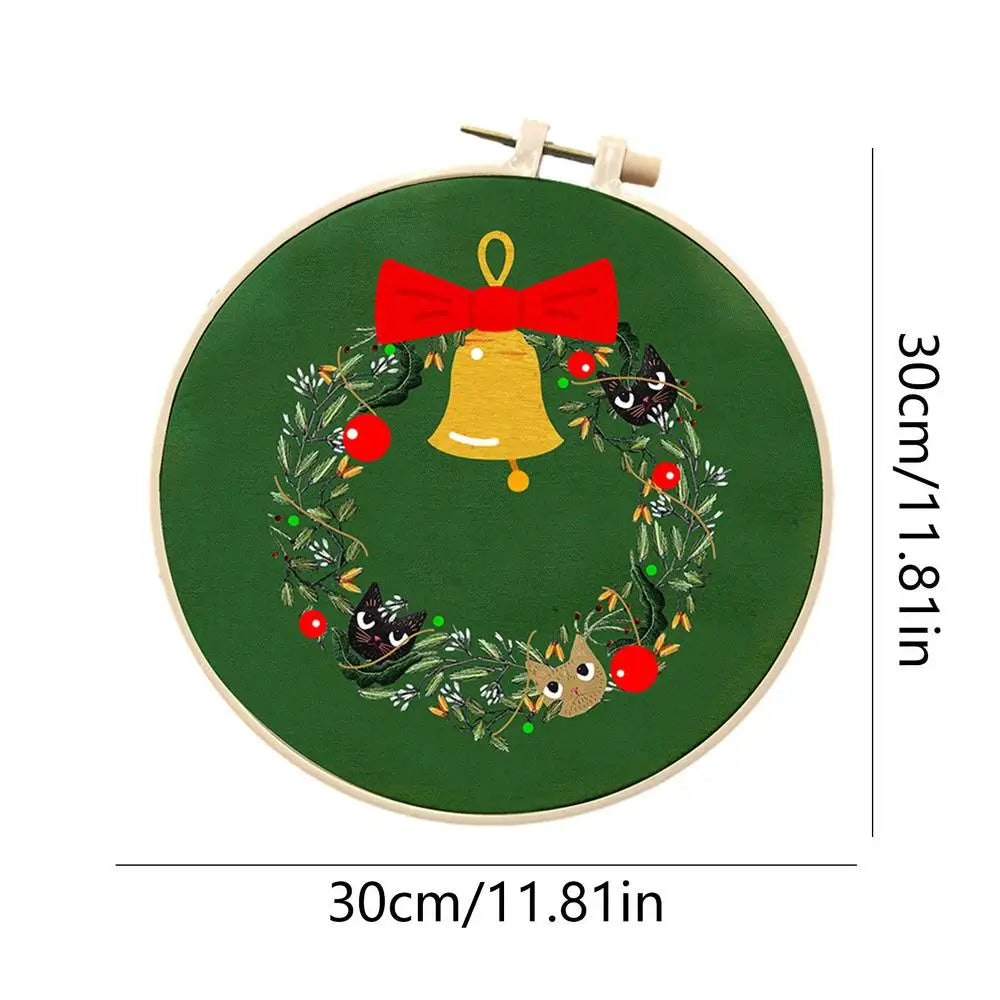 Christmas Embroidery Kits Adults Craft Hand Ornament Classrooms Qme B China Mainland