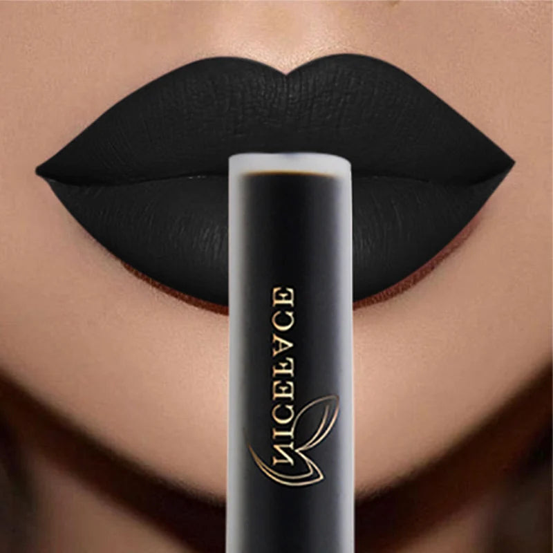 NICEFACE Hot Color Lip Gloss Waterproof Matt Lipgloss Lasting Nude Liquid Lipstick Cosmetic Sexy Women Lip Tint Makeup Lip Stain Qme