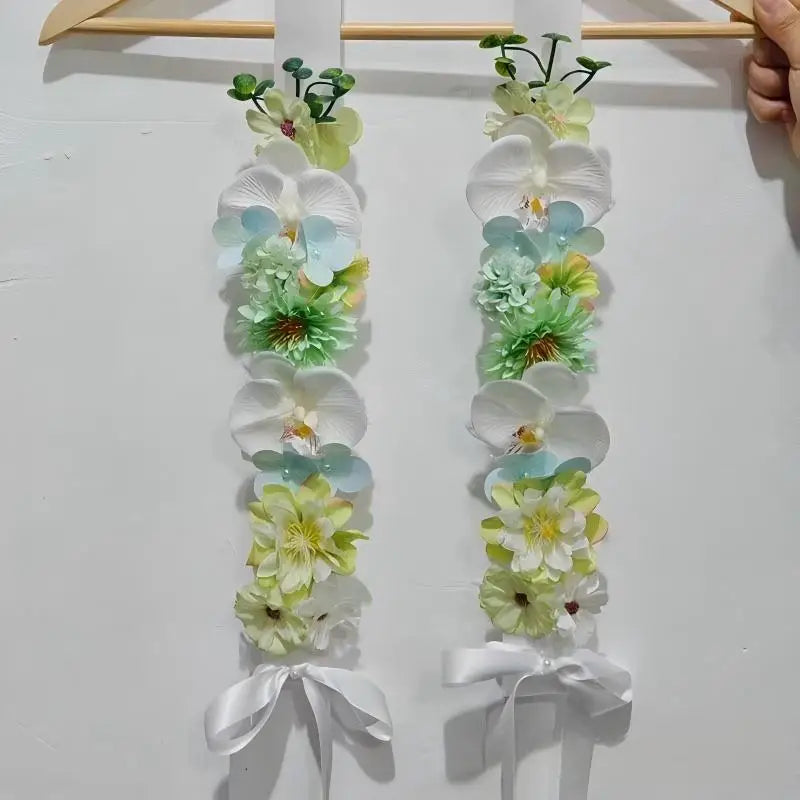 Handmade Satin Flower Shawl Student Graduation Sash, Artificial Flowers Graduation Bouquet Graduation Gift For Wedding Birthday Qme A1