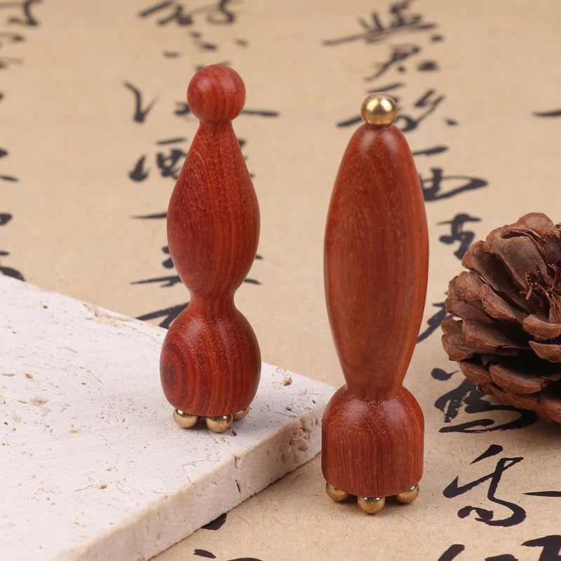 Handheld Lotus Seedpod Beauty Professional Brass Rosewood Facial Gua Qme