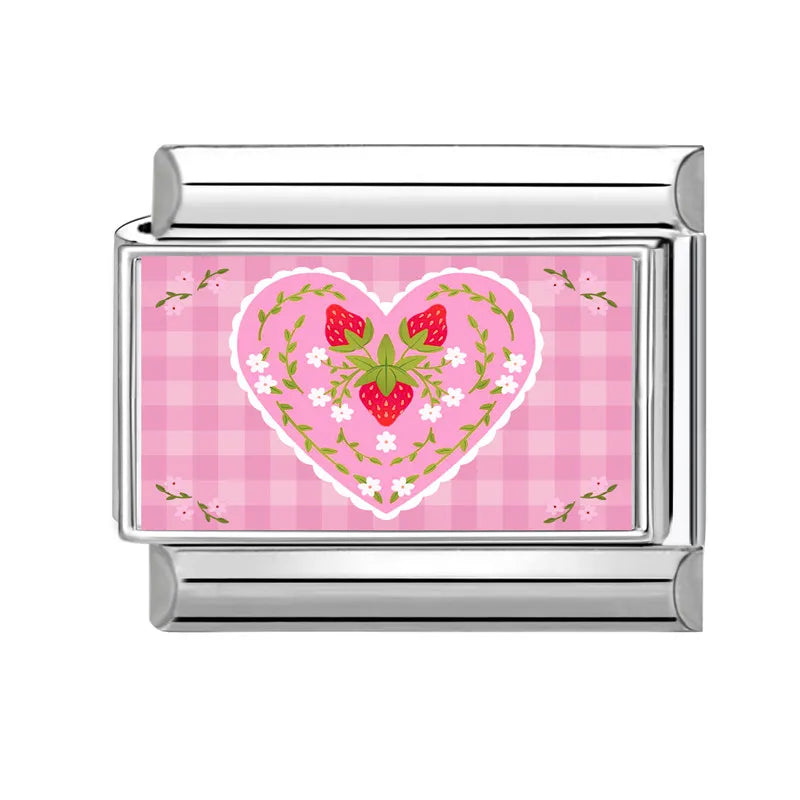 2025 Cute Rabbit Cats Heart Flowers Italian Charm Link Fit Stainless