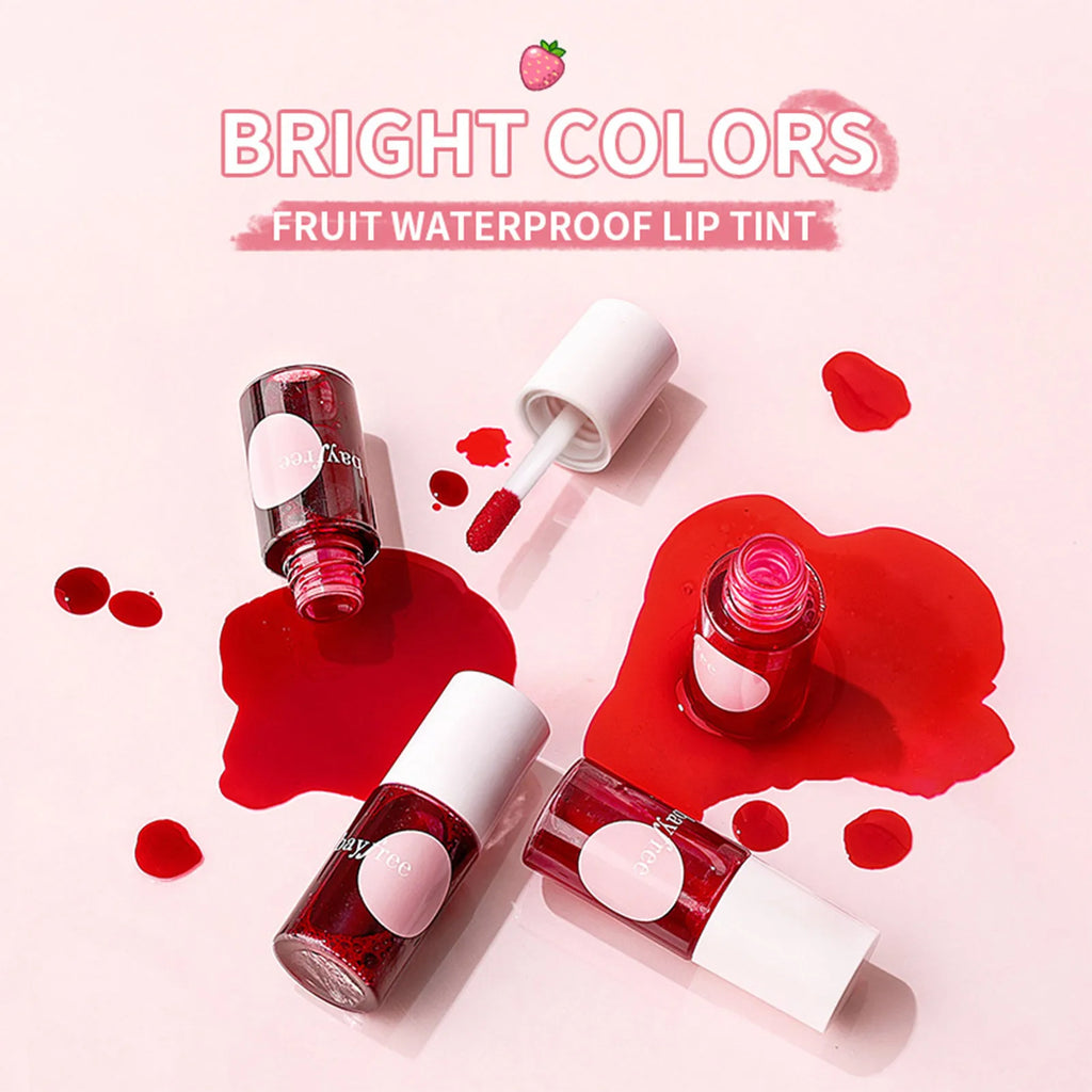 Silky Liquid Lipstick Lip Stain Tint Natural Effect Lips Eyes Cheeks Liquid LipTint Lip Gloss Makeup Tint Dyeing Lipstick Qme