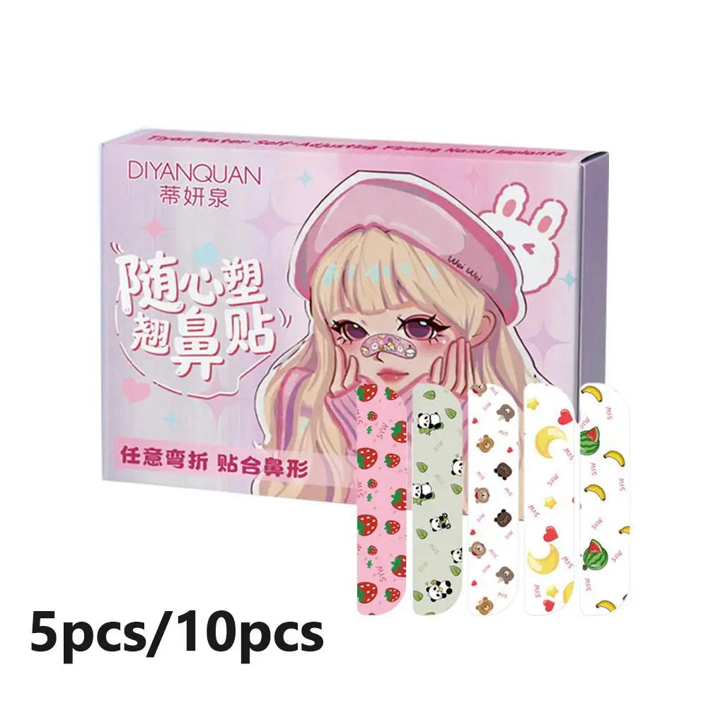 Flexible Shaping Nose Strips Nose Patches For Rhinoplasty Shaping Corrector Strips Self-Adhesive Stickers For Daily Contouring Qme