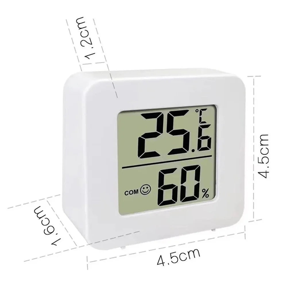Multi-scene Mini LCD Digital Thermometer Hygrometer Temperature Humidity Meter Sensor Gauge Automatic Monitoring Weather Station Qme mini white