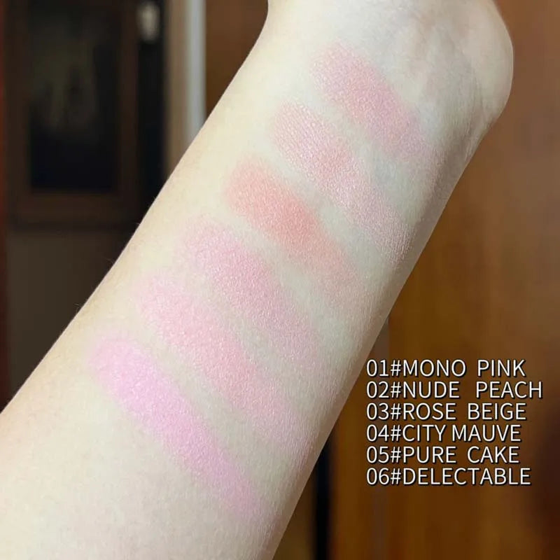 HERORANGE Monokrom Serbuk Blush Waterproof Long-lasting Peach-orange Qme