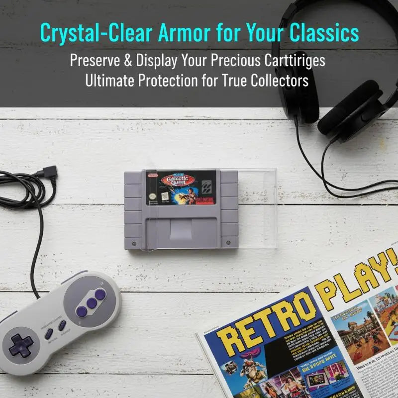 Clear PET Plastic Box Protector Case Sleeves Cover SNES N64 CIB Qme