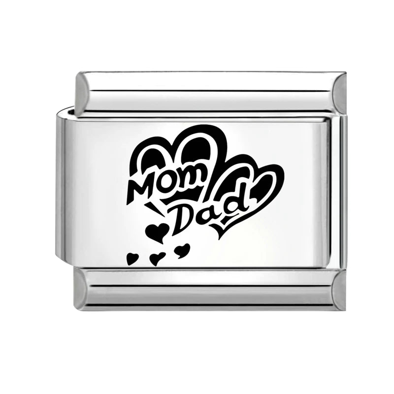 Wholesale 2026 Women Men Girls Dad Charm Italian Link Fit Bracelet