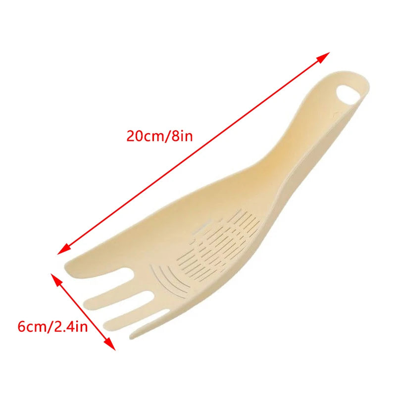 1Pc Rice Sieve Spoon Kitchen Drain Colander With Handles Rice Bowl Strainer White Rice Washing Tools Sink Drain Household Tools. Qme