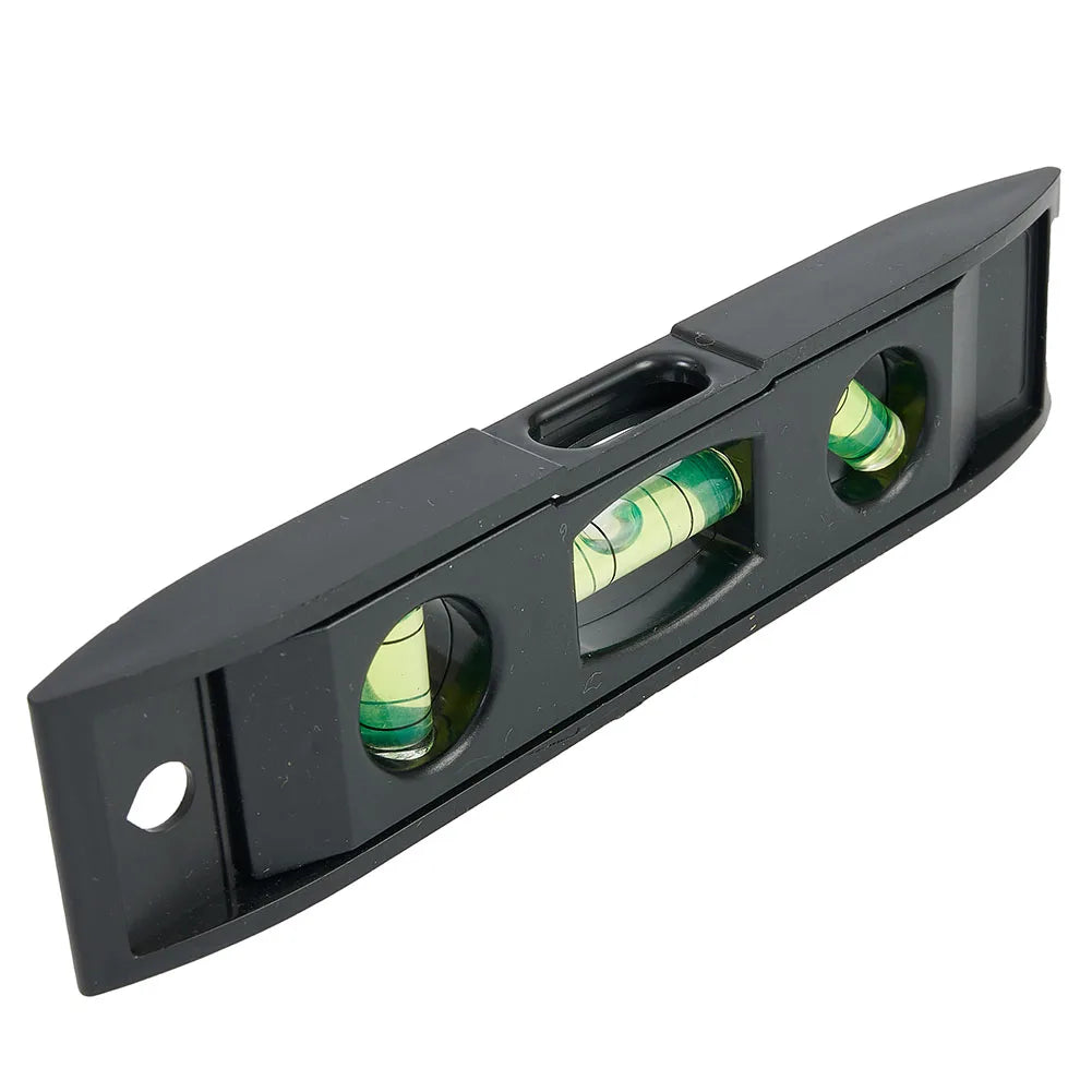 Horizontal Ruler 3 Bubble Spirit Level Magnetic ABS Shell Mini Pocket Portable Spirit Level Tool Measure Tool Machinery Leveller Qme