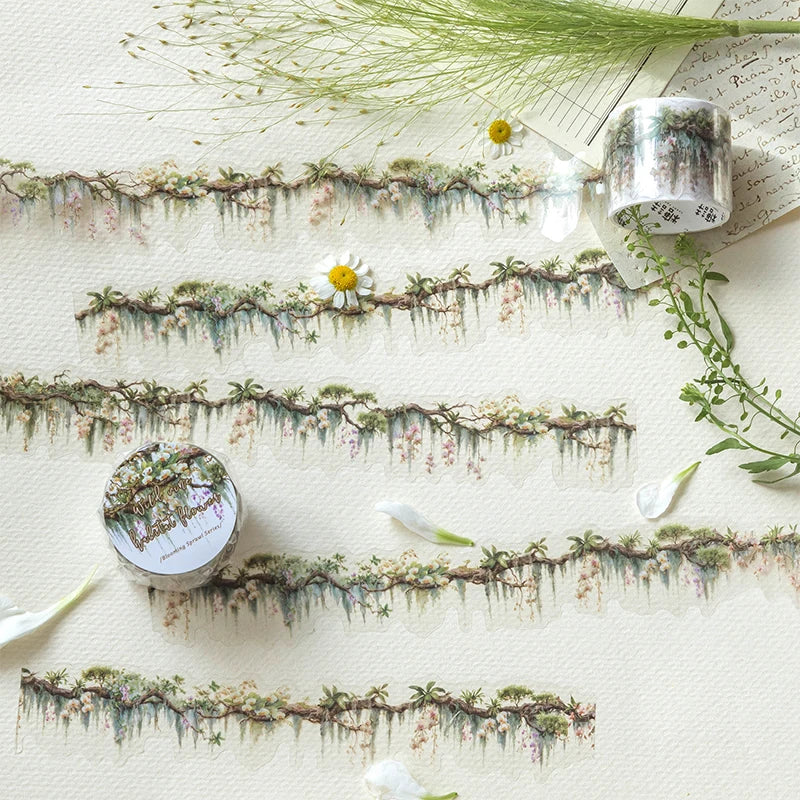 Floral Aesthetic Washi Tape Set, Fresh Spring & Summer Natural Vibe Decor, Ideal for Stationery Lovers & Journal Creators Qme