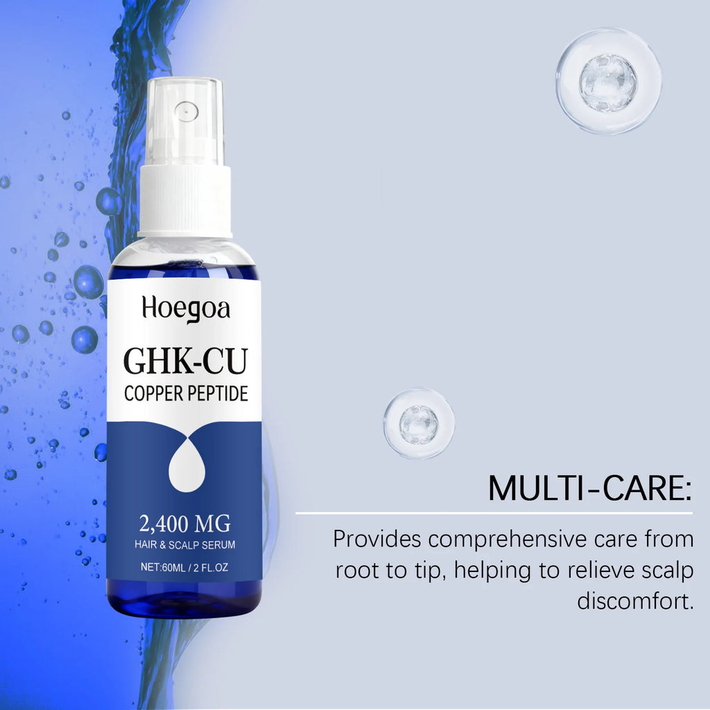 Ghk-Cu Copper Peptide for Hair Growth Scalp Serum Moisturizer Spray Fast-Absorbing Softness Shine Advanced Regrowth Treatment Qme