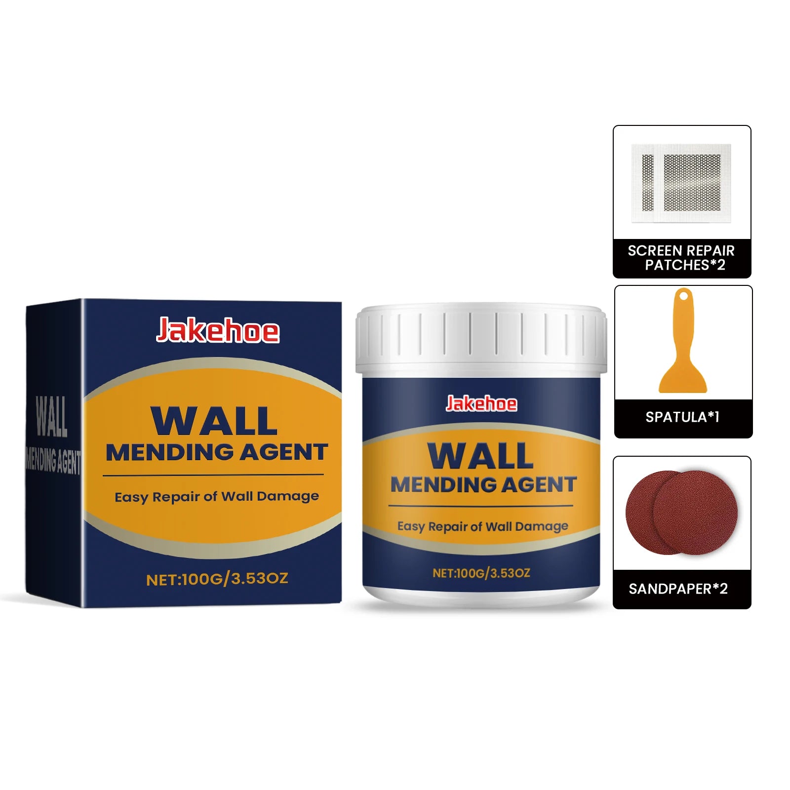 Household Wall Repair Paste Kit - Cracking Hole Peeling Nail Hole Wall Paint Solution for Home Wall Maintenance Qme 1 set
