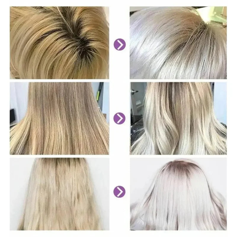 Color Fixing Hair Dye Shampoo to Cover Gray Hair Fade Yellow After Bleach Hair Shampoo Non-irritating Purple Shampoo for Blonde Qme