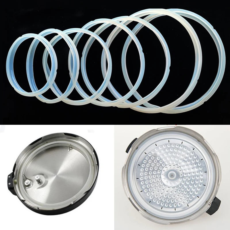 18/20/22/24cm Silicone Rubber Gasket Cooker Lid Sealing Ring Electric Pressure Cooker Replacement for 2-6L Cooker Gaskets Qme