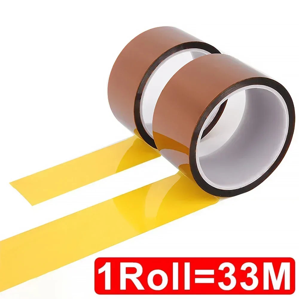 5-40mm Kapton Tape Polyimide Adhesive Insulating Adhesive Tape Каптоновый Скотч Heat Tape for Board Protection Qme