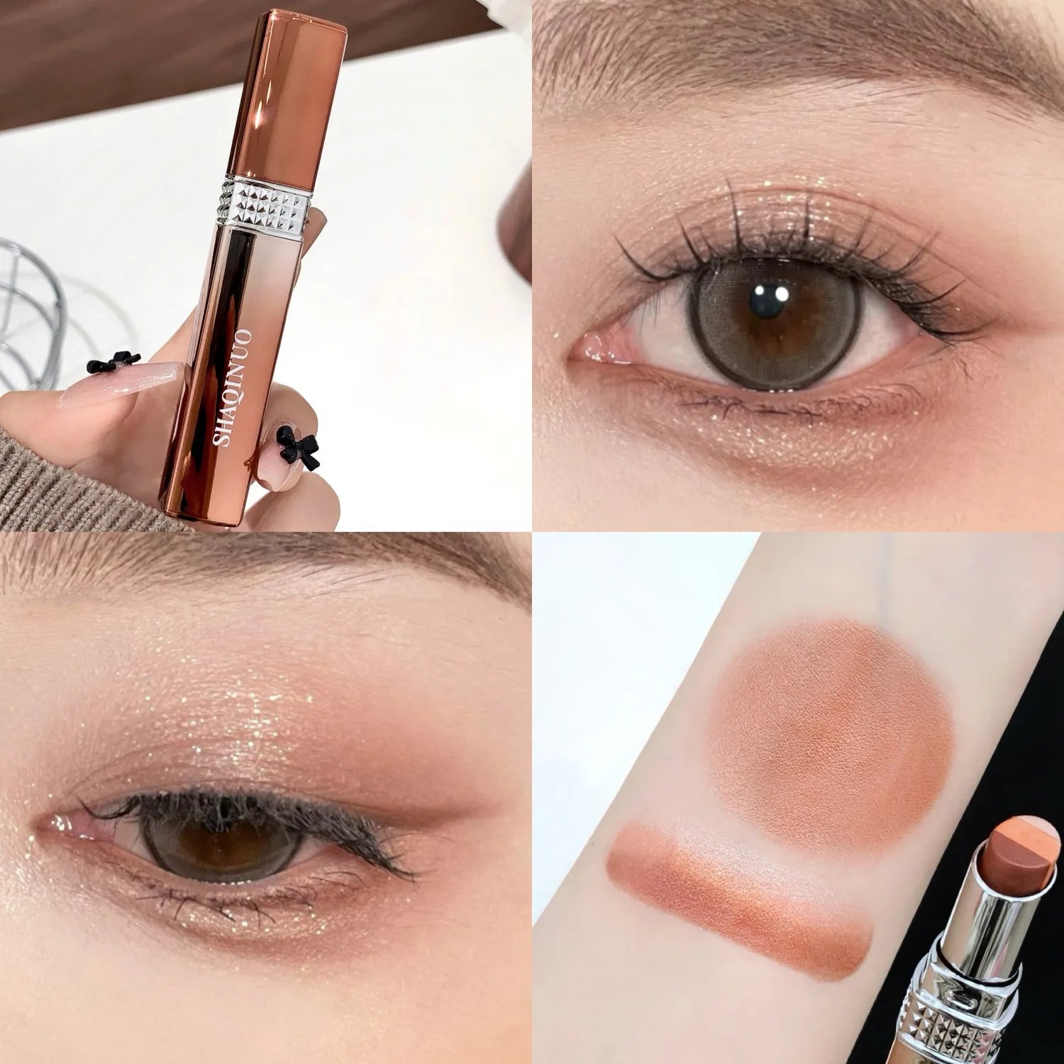 Three Gradient Pearlescent Eye Shadow Stick GEGE BEAR Qme S9181-3
