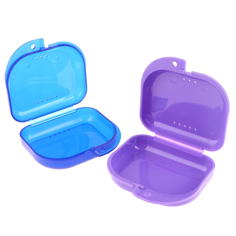 Denture Storage Box Dental Retainer Orthodontic Mouth Guard Container Qme