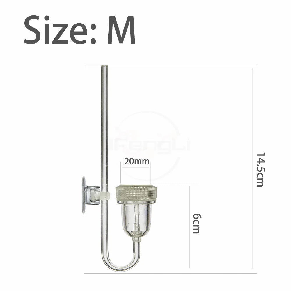 CO2 Diffuser For Aquarium Bubble Generator Twinstar Style Atomizer Acrylic Fishing Equipment Tank Plant Accessory System Mini Qme CO2 Diffuser M