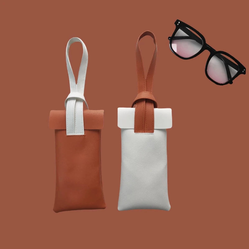 Contrast Portable Dustproof Eyewear Pouch Qme