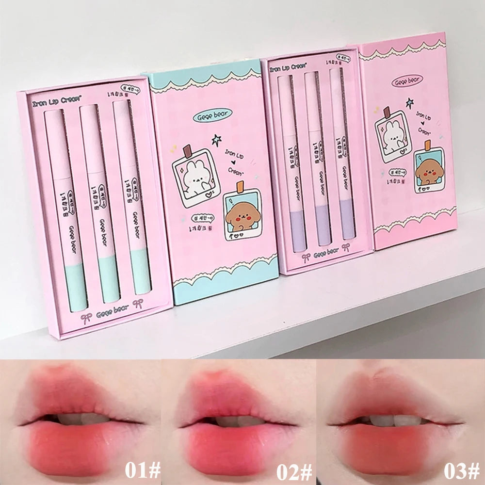 Gege Bear Velvet Matte Lip Cream Fall Winter Long-wear Colorful Mud Qme GX1289TH-A