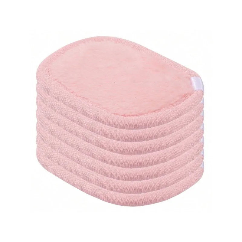Makeup Remover Facial Cleansing Tools Reusable Pads Microfiber Cloths Qme pink