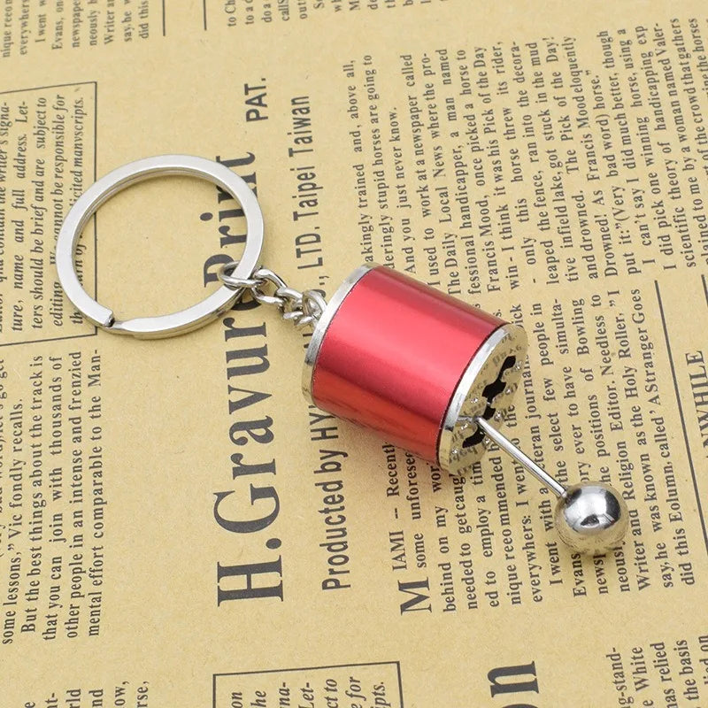 A Mini Gear Shift Keychain Modeled After Car Parts, Featuring a Cool Design for Automotive Enthusiasts to Carry Daily Qme