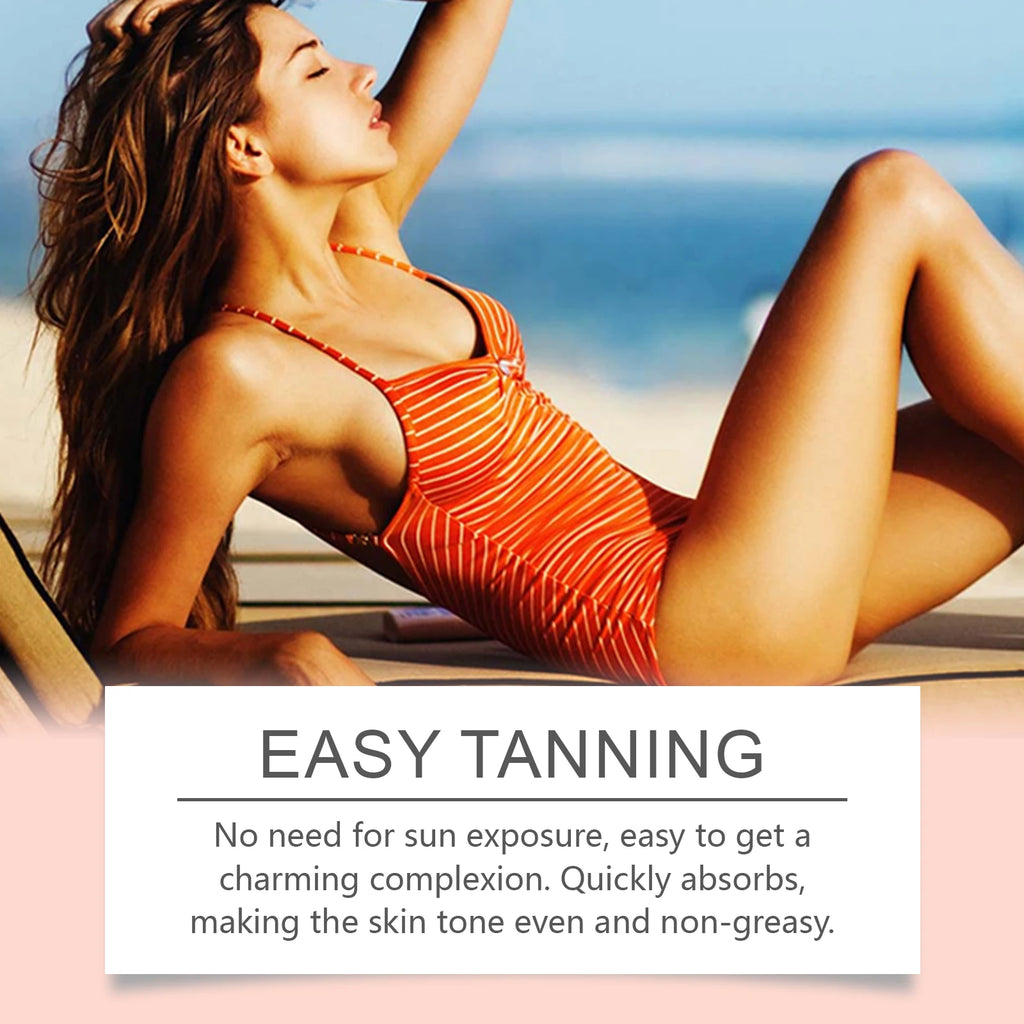 Herbal Self Tanning Essence Spray Sunless Tanning Enhance Skin Melanin Liquid Bronzer Natural Tanner For Body Face Nourishing Qme