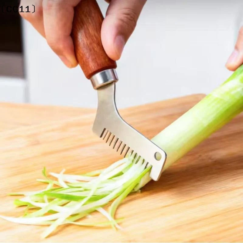 Scallion Slicer Green Onion Cutter Curved Design Stainless Steel Qme