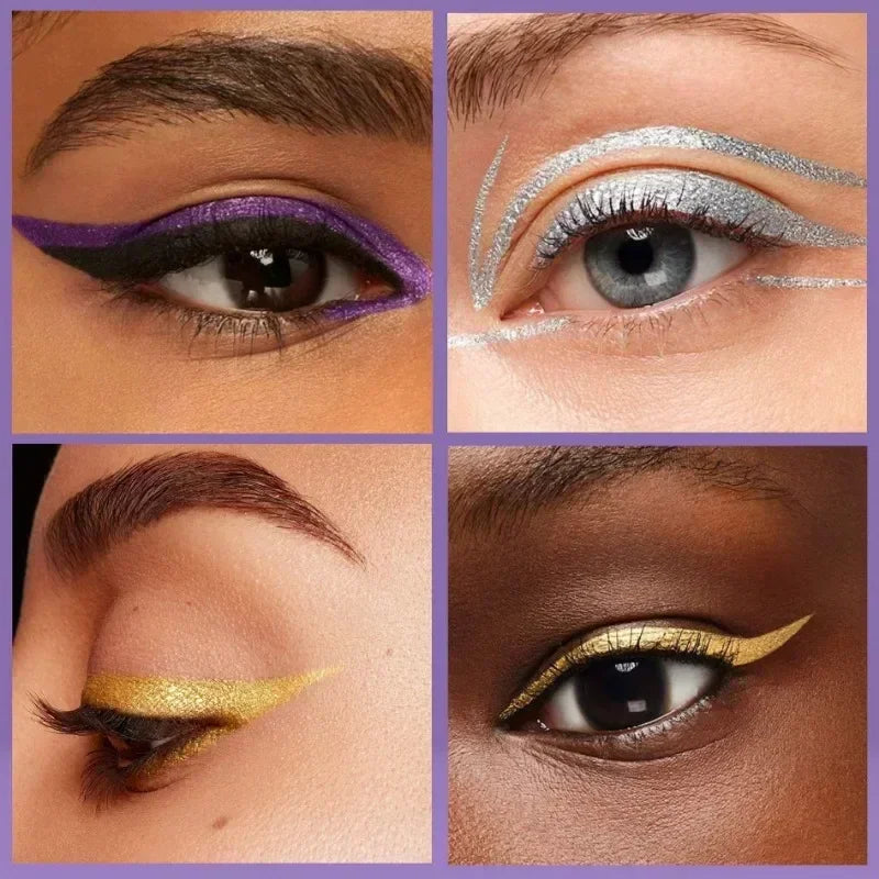 Pearlescent Eyeliner Stick Pen Glitter Eyes Shadow Waterproof Shimmer Eye Liner Pen Shiny High-gloss Cosmetics Beauty Make Up Qme