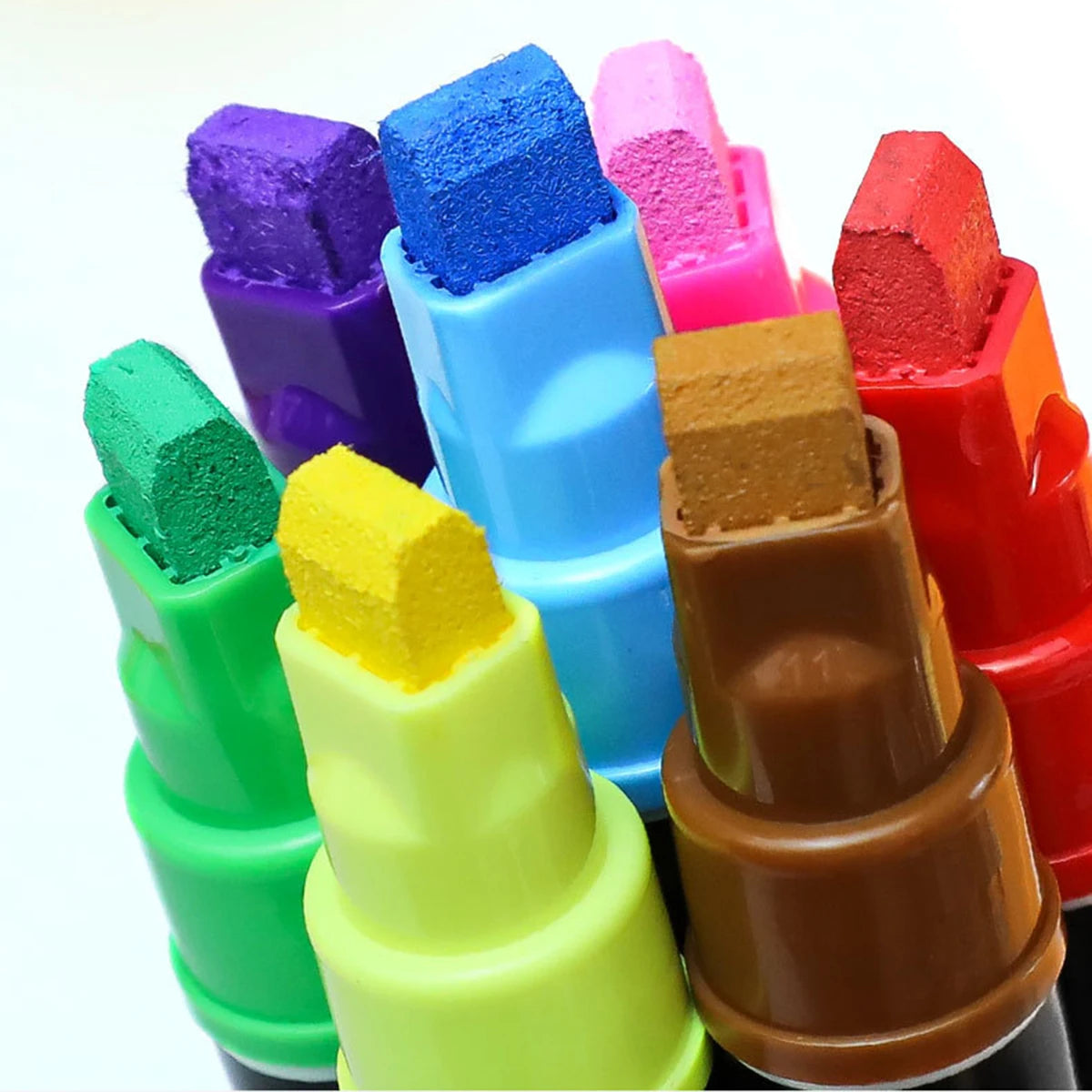 10/12 Colors Jumbo 15/10mm Acrylic Paint Marker Pen Set, Extra Broad Chisel Tips Rock Painting Graffitti POP Advertise Art Pens Qme