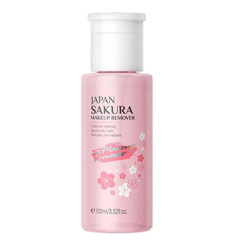 Liquid Makeup Remover 3 in 1 Sakura Facial Cleanser & Makeup Remover Gentle Exfoliation for Eye Lip & Face Makeup Gentle Qme 01 China Mainland