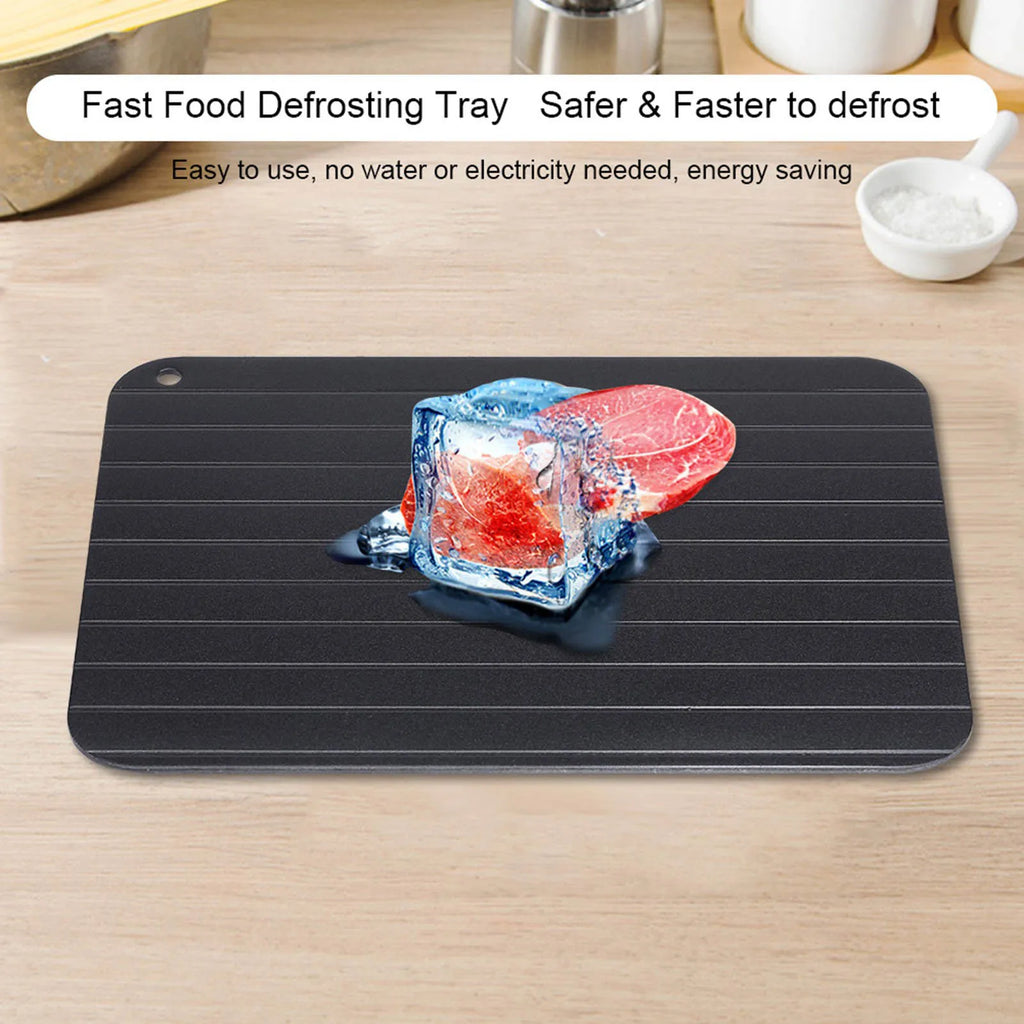 Defrost Plate Fast Defrost Tray Thaw Tray Metal Aluminum Fast Safe Food Meat Defrosting Thawing Tray Plate Home Kitchen Gadget Qme
