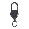 Heavy Duty Retractable Rope Carabiner Outdoor Steel Wire Rope Spring Key Chain Multi Functional Rebound Anti Loss Rope Buckle Qme Black