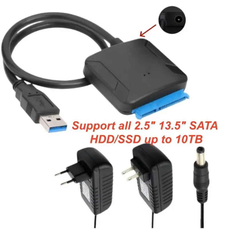SATA USB 3 0 Adapter Cable 5 SSD HDD Hard Drive Disk Qme