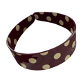 Vintage Retro Acetate Plate Headband Sweet Non-slip Polka Dot Hair Qme Dark Red