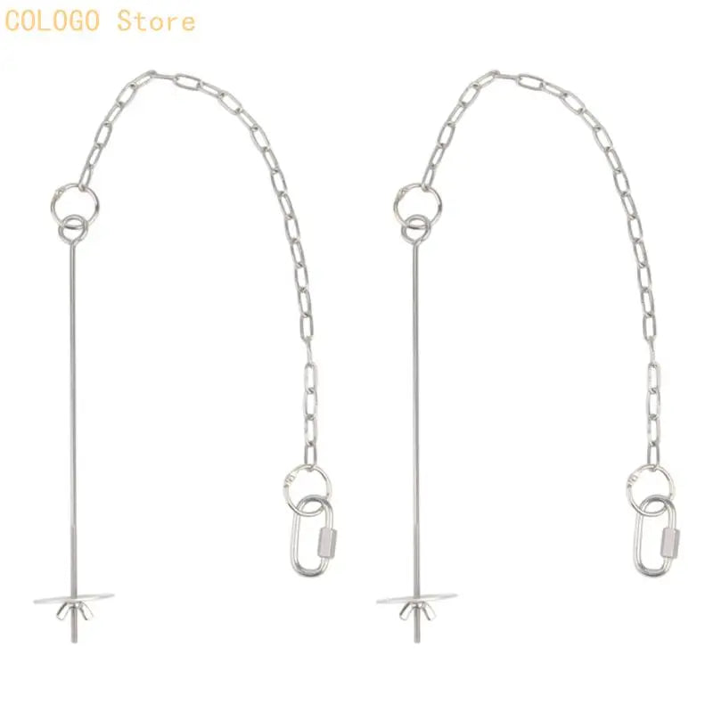 Vegetable Skewer Feeders Poultry Hanging Stainless Steel Adjustable Qme 200mm CN