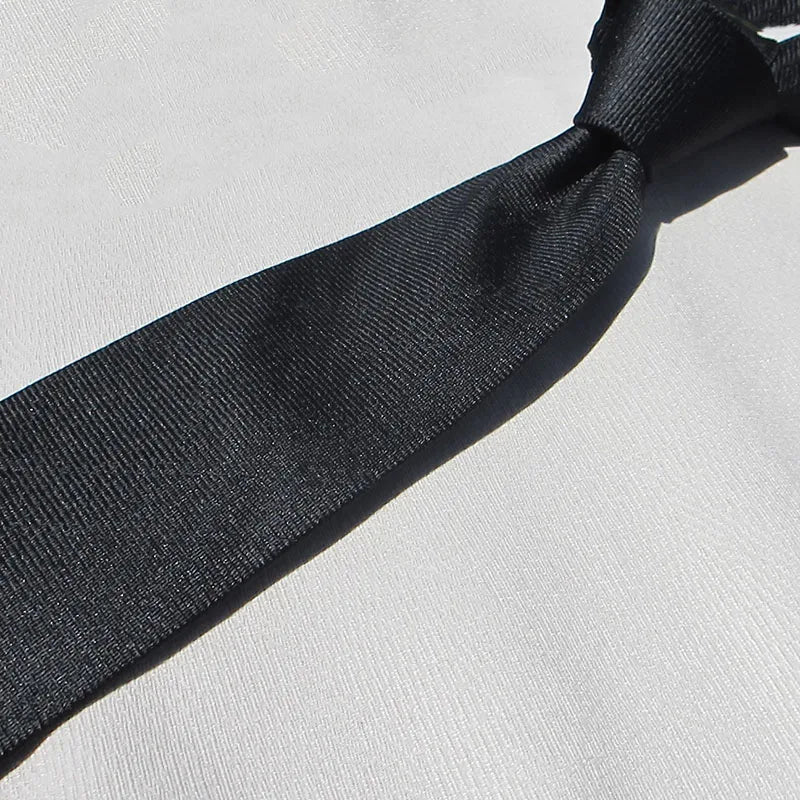 Business Black Men 100 Real Silk Tie Fashion Solid Suit Neckties Qme