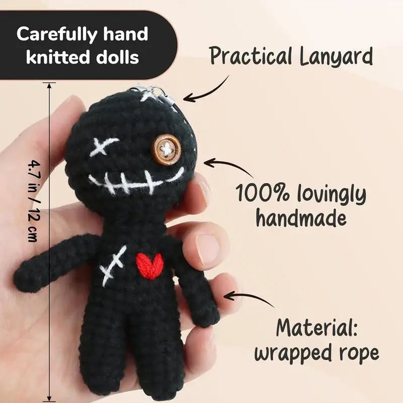 Emotional Support Voodoo Crochet Doll Needles Funny Plush Adorable Qme
